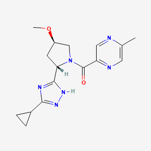 [(2S,4R)-2-(3-cyclopropyl-1H-1,2,4-triazol-5-yl)-4-methoxypyrrolidin-1-yl]-(5-methylpyrazin-2-yl)methanone