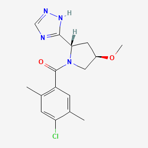 (4-chloro-2,5-dimethylphenyl)-[(2S,4R)-4-methoxy-2-(1H-1,2,4-triazol-5-yl)pyrrolidin-1-yl]methanone