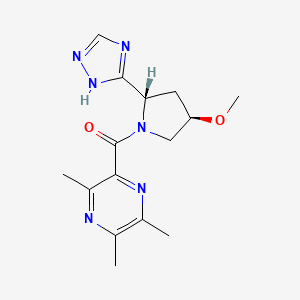 [(2S,4R)-4-methoxy-2-(1H-1,2,4-triazol-5-yl)pyrrolidin-1-yl]-(3,5,6-trimethylpyrazin-2-yl)methanone