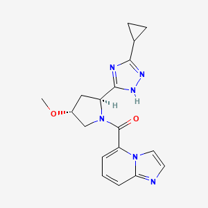 [(2S,4R)-2-(3-cyclopropyl-1H-1,2,4-triazol-5-yl)-4-methoxypyrrolidin-1-yl]-imidazo[1,2-a]pyridin-5-ylmethanone