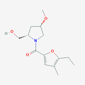 (5-ethyl-4-methylfuran-2-yl)-[(2S,4S)-2-(hydroxymethyl)-4-methoxypyrrolidin-1-yl]methanone