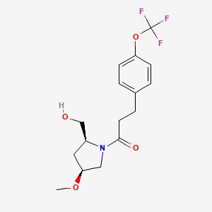 1-[(2S,4S)-2-(hydroxymethyl)-4-methoxypyrrolidin-1-yl]-3-[4-(trifluoromethoxy)phenyl]propan-1-one