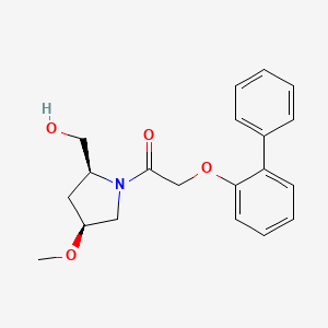 1-[(2S,4S)-2-(hydroxymethyl)-4-methoxypyrrolidin-1-yl]-2-(2-phenylphenoxy)ethanone