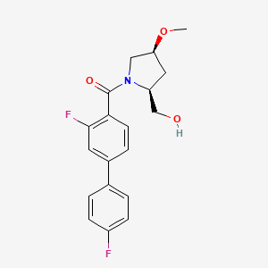 [2-fluoro-4-(4-fluorophenyl)phenyl]-[(2S,4S)-2-(hydroxymethyl)-4-methoxypyrrolidin-1-yl]methanone