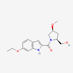 (6-ethoxy-1H-indol-2-yl)-[(2S,4S)-2-(hydroxymethyl)-4-methoxypyrrolidin-1-yl]methanone