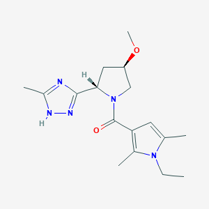 (1-ethyl-2,5-dimethylpyrrol-3-yl)-[(2S,4R)-4-methoxy-2-(5-methyl-1H-1,2,4-triazol-3-yl)pyrrolidin-1-yl]methanone