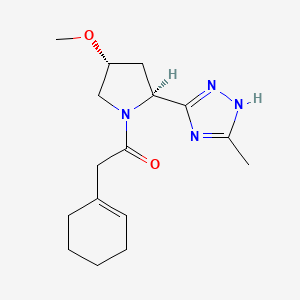 2-(cyclohexen-1-yl)-1-[(2S,4R)-4-methoxy-2-(5-methyl-1H-1,2,4-triazol-3-yl)pyrrolidin-1-yl]ethanone