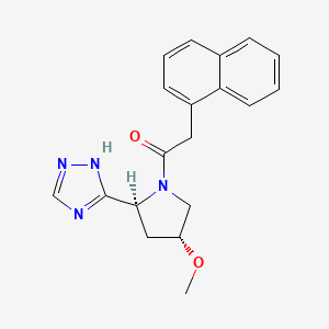 1-[(2S,4R)-4-methoxy-2-(1H-1,2,4-triazol-5-yl)pyrrolidin-1-yl]-2-naphthalen-1-ylethanone