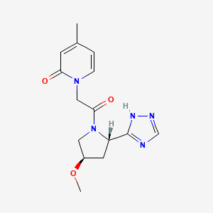 1-[2-[(2S,4R)-4-methoxy-2-(1H-1,2,4-triazol-5-yl)pyrrolidin-1-yl]-2-oxoethyl]-4-methylpyridin-2-one