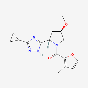 [(2S,4R)-2-(3-cyclopropyl-1H-1,2,4-triazol-5-yl)-4-methoxypyrrolidin-1-yl]-(3-methylfuran-2-yl)methanone