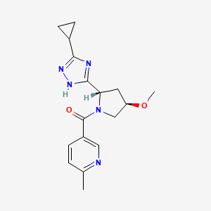 [(2S,4R)-2-(3-cyclopropyl-1H-1,2,4-triazol-5-yl)-4-methoxypyrrolidin-1-yl]-(6-methylpyridin-3-yl)methanone