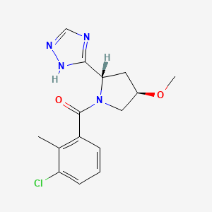 (3-chloro-2-methylphenyl)-[(2S,4R)-4-methoxy-2-(1H-1,2,4-triazol-5-yl)pyrrolidin-1-yl]methanone