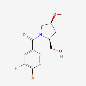 (4-bromo-3-fluorophenyl)-[(2S,4S)-2-(hydroxymethyl)-4-methoxypyrrolidin-1-yl]methanone