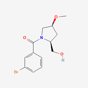 (3-bromophenyl)-[(2S,4S)-2-(hydroxymethyl)-4-methoxypyrrolidin-1-yl]methanone