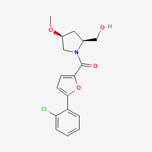 [5-(2-chlorophenyl)furan-2-yl]-[(2S,4S)-2-(hydroxymethyl)-4-methoxypyrrolidin-1-yl]methanone