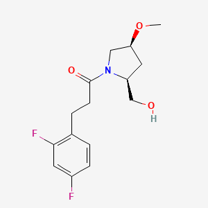 3-(2,4-difluorophenyl)-1-[(2S,4S)-2-(hydroxymethyl)-4-methoxypyrrolidin-1-yl]propan-1-one