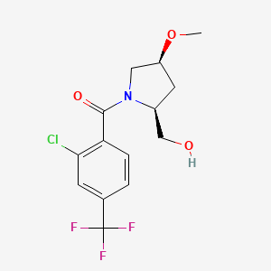 [2-chloro-4-(trifluoromethyl)phenyl]-[(2S,4S)-2-(hydroxymethyl)-4-methoxypyrrolidin-1-yl]methanone