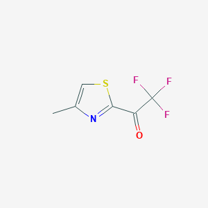molecular formula C6H4F3NOS B068547 2,2,2-Trifluoro-1-(4-methyl-1,3-thiazol-2-yl)ethan-1-one CAS No. 174824-73-8
