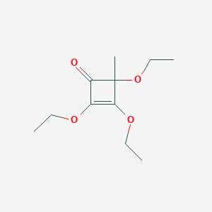 molecular formula C11H18O4 B068549 2,3,4-Triethoxy-4-methyl-2-cyclobutenone CAS No. 170117-93-8