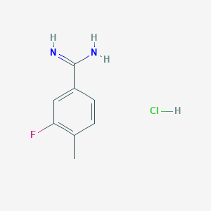 molecular formula C8H10ClFN2 B068554 3-Fluoro-4-methylbenzamidine hydrochloride CAS No. 175277-88-0