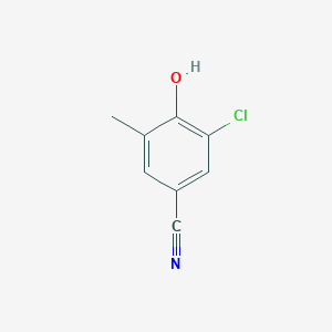 molecular formula C8H6ClNO B068557 3-氯-4-羟基-5-甲基苯甲腈 CAS No. 173900-45-3