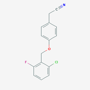 molecular formula C15H11ClFNO B068573 4-(2-氯-6-氟苄氧基)苯乙腈 CAS No. 175135-35-0