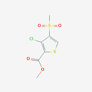 molecular formula C7H7ClO4S2 B068575 Methyl 3-chloro-4-(methylsulfonyl)thiophene-2-carboxylate CAS No. 175201-76-0