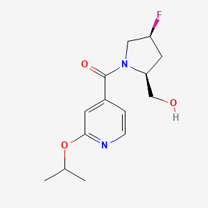 [(2S,4S)-4-fluoro-2-(hydroxymethyl)pyrrolidin-1-yl]-(2-propan-2-yloxypyridin-4-yl)methanone