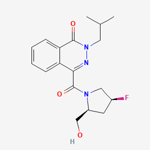 4-[(2S,4S)-4-fluoro-2-(hydroxymethyl)pyrrolidine-1-carbonyl]-2-(2-methylpropyl)phthalazin-1-one