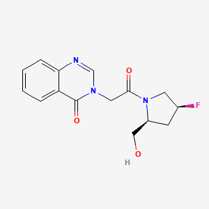 3-[2-[(2S,4S)-4-fluoro-2-(hydroxymethyl)pyrrolidin-1-yl]-2-oxoethyl]quinazolin-4-one