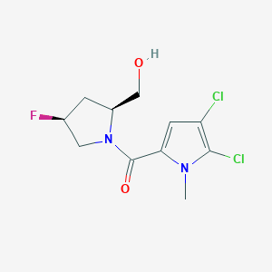 (4,5-dichloro-1-methylpyrrol-2-yl)-[(2S,4S)-4-fluoro-2-(hydroxymethyl)pyrrolidin-1-yl]methanone