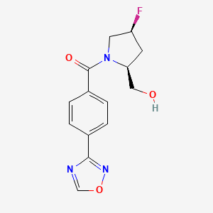 [(2S,4S)-4-fluoro-2-(hydroxymethyl)pyrrolidin-1-yl]-[4-(1,2,4-oxadiazol-3-yl)phenyl]methanone