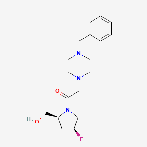 2-(4-benzylpiperazin-1-yl)-1-[(2S,4S)-4-fluoro-2-(hydroxymethyl)pyrrolidin-1-yl]ethanone