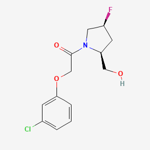 2-(3-chlorophenoxy)-1-[(2S,4S)-4-fluoro-2-(hydroxymethyl)pyrrolidin-1-yl]ethanone