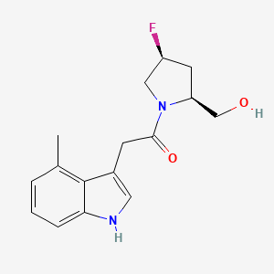 1-[(2S,4S)-4-fluoro-2-(hydroxymethyl)pyrrolidin-1-yl]-2-(4-methyl-1H-indol-3-yl)ethanone