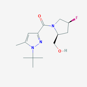 (1-tert-butyl-5-methylpyrazol-3-yl)-[(2S,4S)-4-fluoro-2-(hydroxymethyl)pyrrolidin-1-yl]methanone