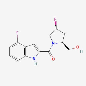 [(2S,4S)-4-fluoro-2-(hydroxymethyl)pyrrolidin-1-yl]-(4-fluoro-1H-indol-2-yl)methanone