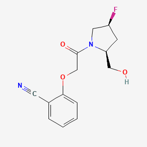 2-[2-[(2S,4S)-4-fluoro-2-(hydroxymethyl)pyrrolidin-1-yl]-2-oxoethoxy]benzonitrile