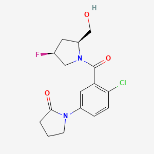 1-[4-chloro-3-[(2S,4S)-4-fluoro-2-(hydroxymethyl)pyrrolidine-1-carbonyl]phenyl]pyrrolidin-2-one