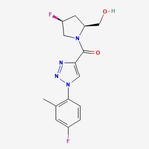 [(2S,4S)-4-fluoro-2-(hydroxymethyl)pyrrolidin-1-yl]-[1-(4-fluoro-2-methylphenyl)triazol-4-yl]methanone