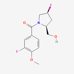 [(2S,4S)-4-fluoro-2-(hydroxymethyl)pyrrolidin-1-yl]-(3-fluoro-4-methoxyphenyl)methanone