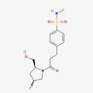 4-[3-[(2S,4S)-4-fluoro-2-(hydroxymethyl)pyrrolidin-1-yl]-3-oxopropyl]-N-methylbenzenesulfonamide