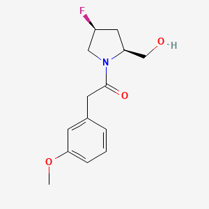 1-[(2S,4S)-4-fluoro-2-(hydroxymethyl)pyrrolidin-1-yl]-2-(3-methoxyphenyl)ethanone