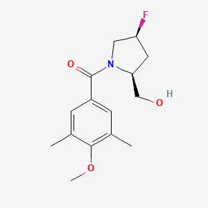 [(2S,4S)-4-fluoro-2-(hydroxymethyl)pyrrolidin-1-yl]-(4-methoxy-3,5-dimethylphenyl)methanone