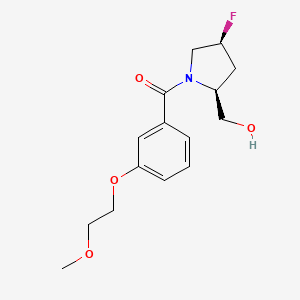 [(2S,4S)-4-fluoro-2-(hydroxymethyl)pyrrolidin-1-yl]-[3-(2-methoxyethoxy)phenyl]methanone