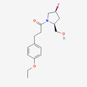 3-(4-ethoxyphenyl)-1-[(2S,4S)-4-fluoro-2-(hydroxymethyl)pyrrolidin-1-yl]propan-1-one