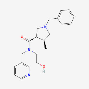 (3S,4S)-1-benzyl-N-(2-hydroxyethyl)-4-methyl-N-(pyridin-3-ylmethyl)pyrrolidine-3-carboxamide