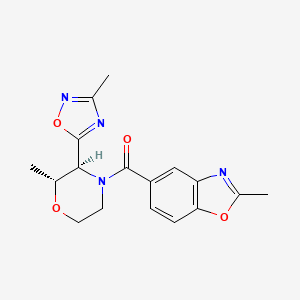 (2-methyl-1,3-benzoxazol-5-yl)-[(2R,3S)-2-methyl-3-(3-methyl-1,2,4-oxadiazol-5-yl)morpholin-4-yl]methanone