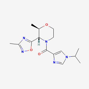 [(2R,3S)-2-methyl-3-(3-methyl-1,2,4-oxadiazol-5-yl)morpholin-4-yl]-(1-propan-2-ylimidazol-4-yl)methanone