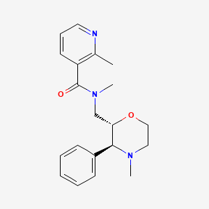 N,2-dimethyl-N-[[(2S,3S)-4-methyl-3-phenylmorpholin-2-yl]methyl]pyridine-3-carboxamide